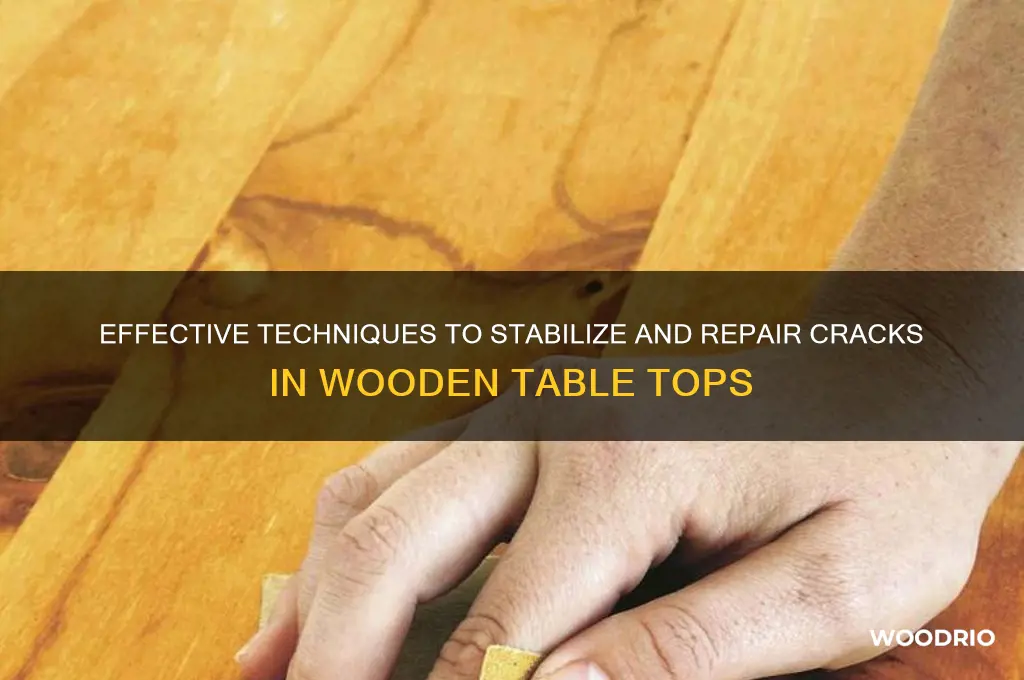 how to stabilize a crack in wooden table top