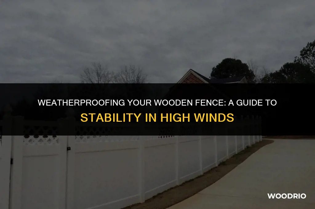 how to stabilize a wooden fence from high winds