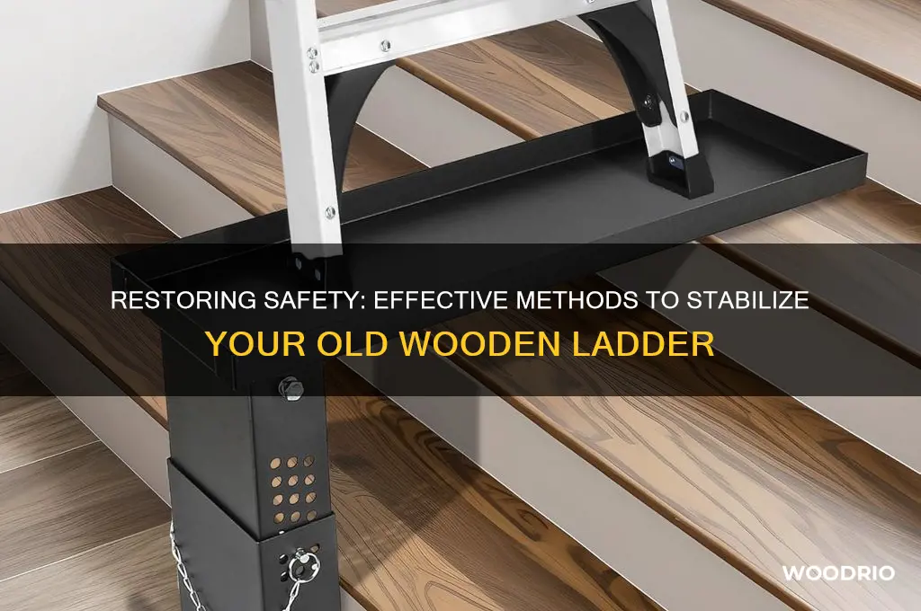 how to stabilize an old wooden ladder