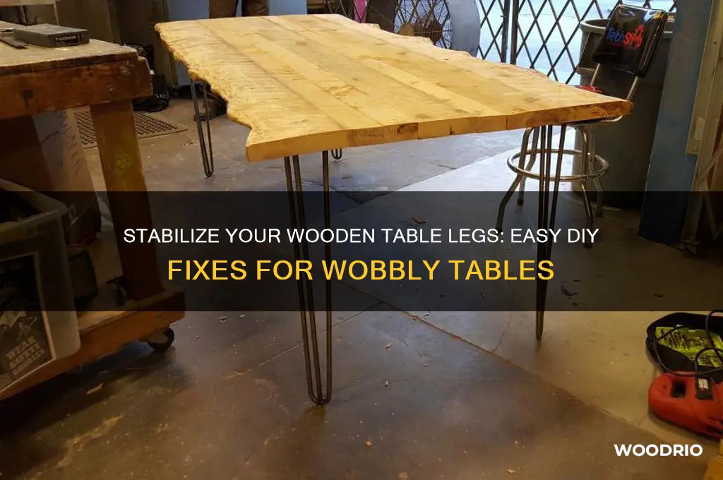 how to stabilize wooden table legs