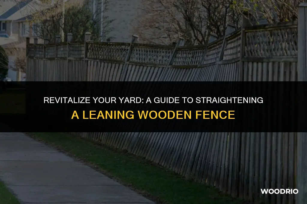 how to stand up leaning wooden fence
