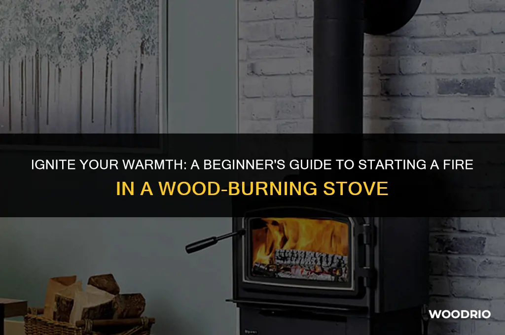 how to start a fire in wood burning stove