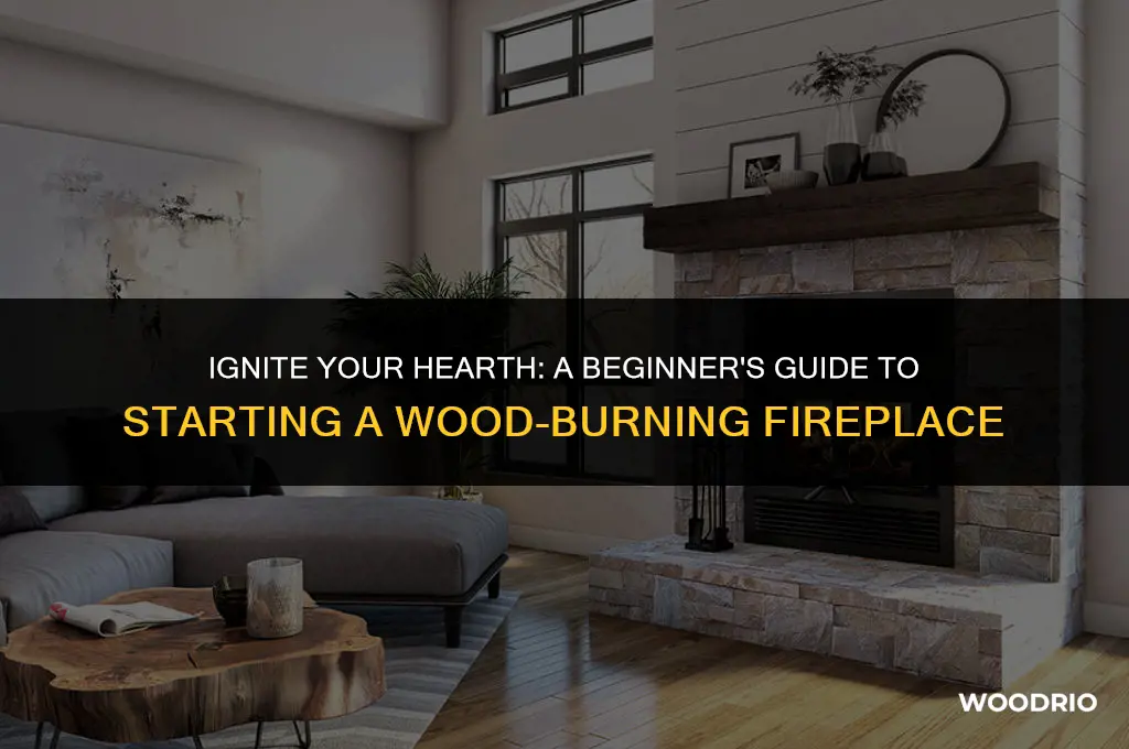 how to start wood burning fireplace