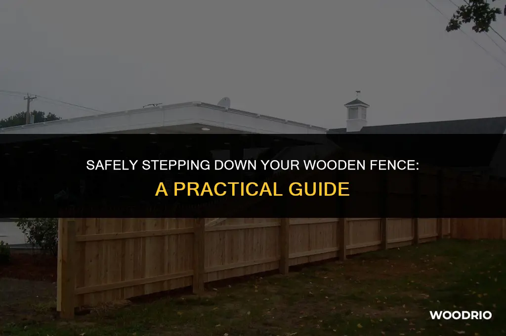 how to step down a wooden fence
