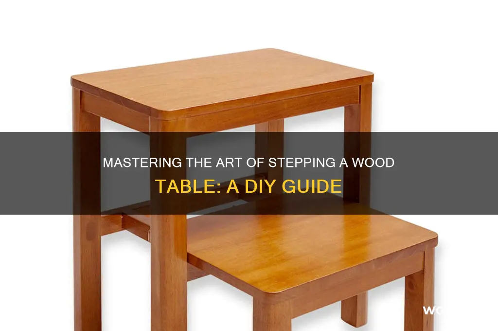 how to step wood table