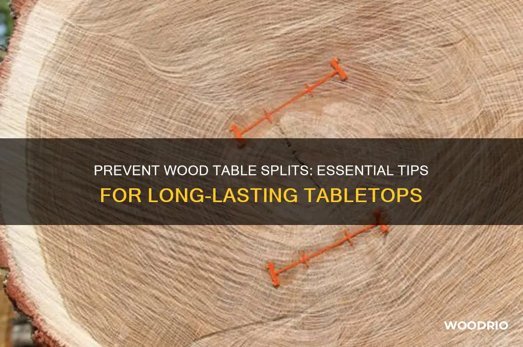 how to stop a wood table top from splitting