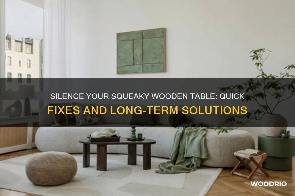 how to stop a wooden table from squeaking
