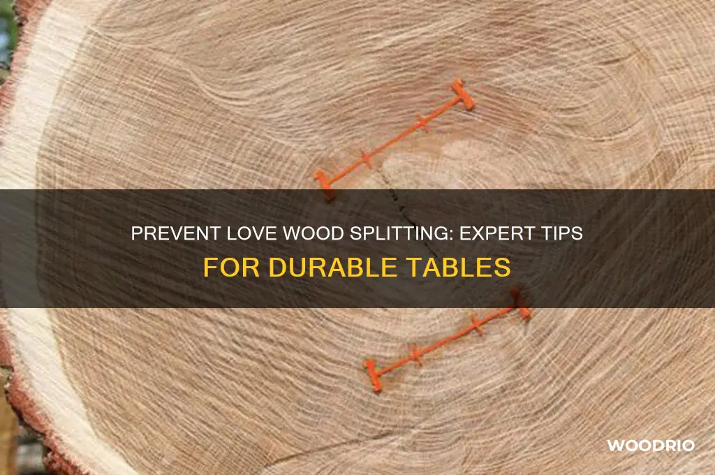 how to stop love wood from splitting table