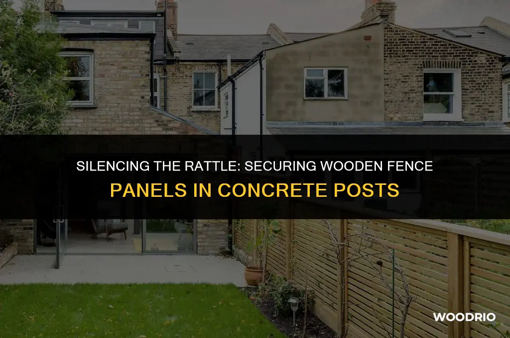 how to stop wooden fence panels rattling in concrete posts