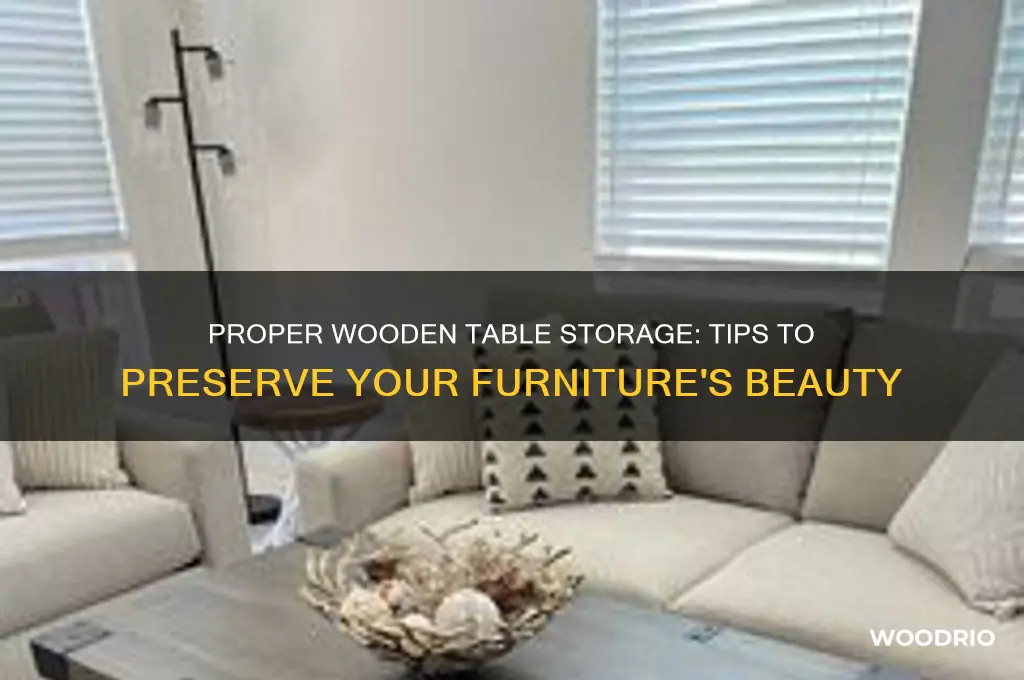 how to store a wooden table