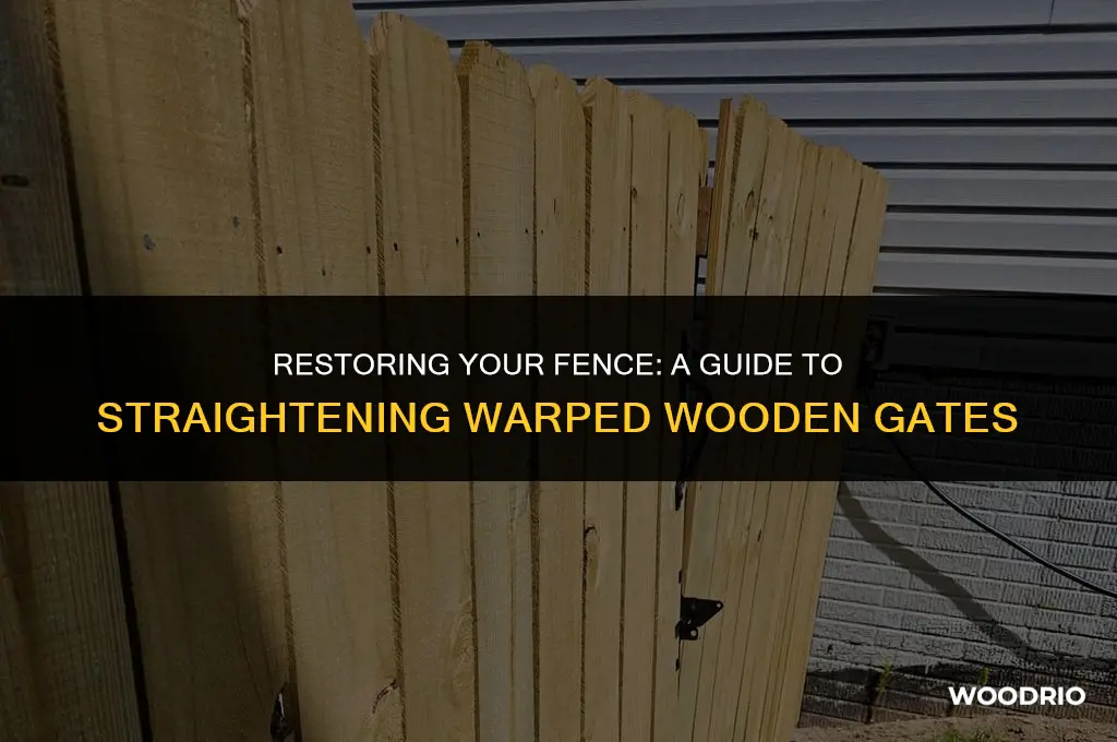 how to straighten a warped wooden fence gate
