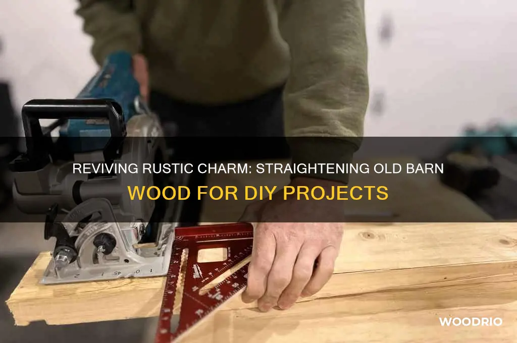 how to straighten old barn wood