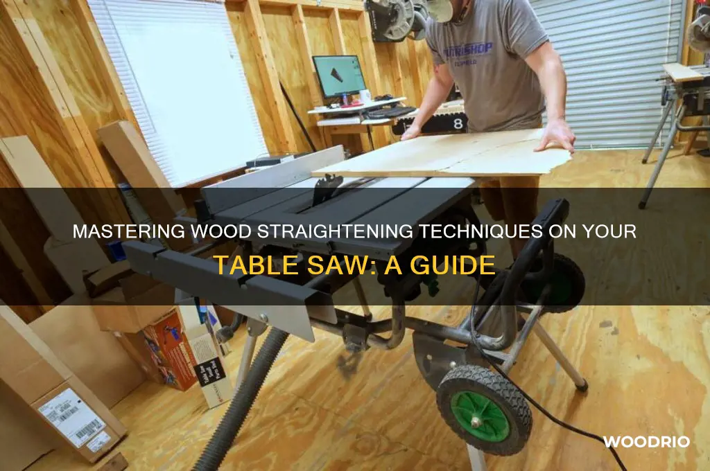 how to straighten wood on a table saw