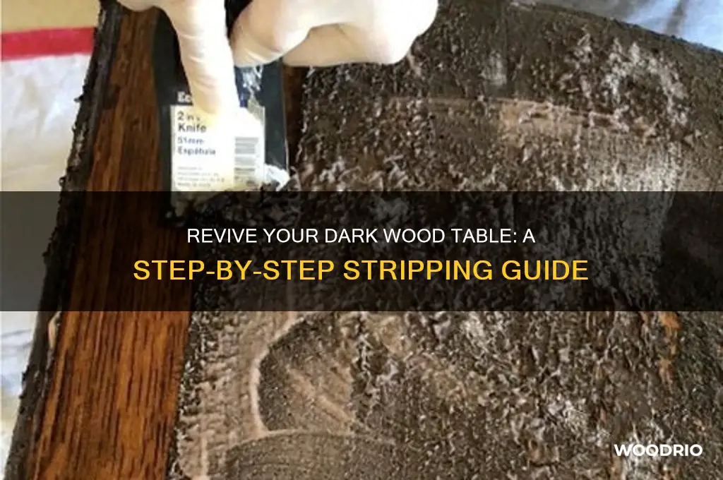 how to strip a dark wood table