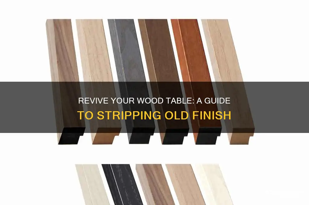 how to strip finish from wood table