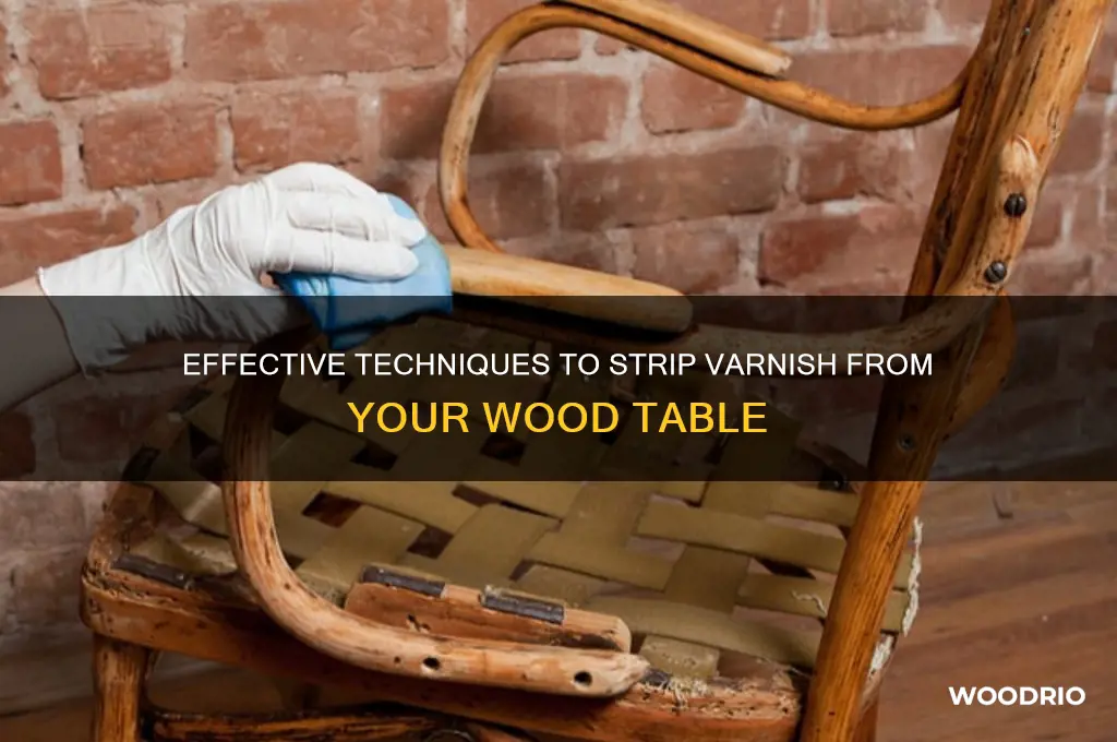how to strip varnish from wood table