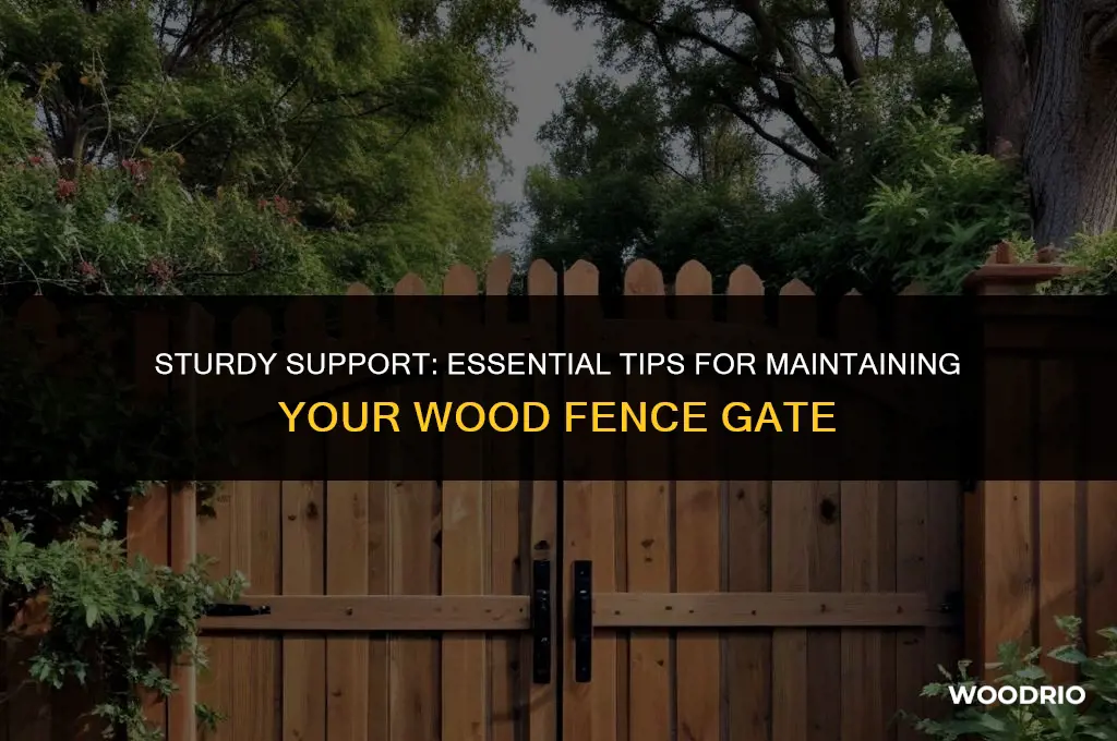 how to support a wood fence gate