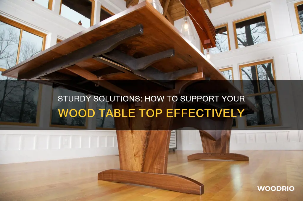 how to support wood table top