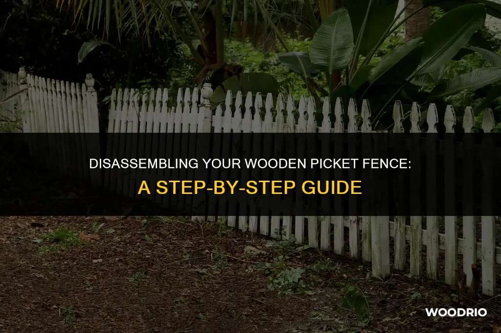 how to take apart a wooden picket fence