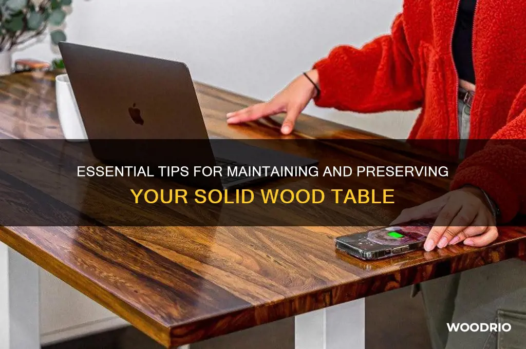 how to take care of solid wood table