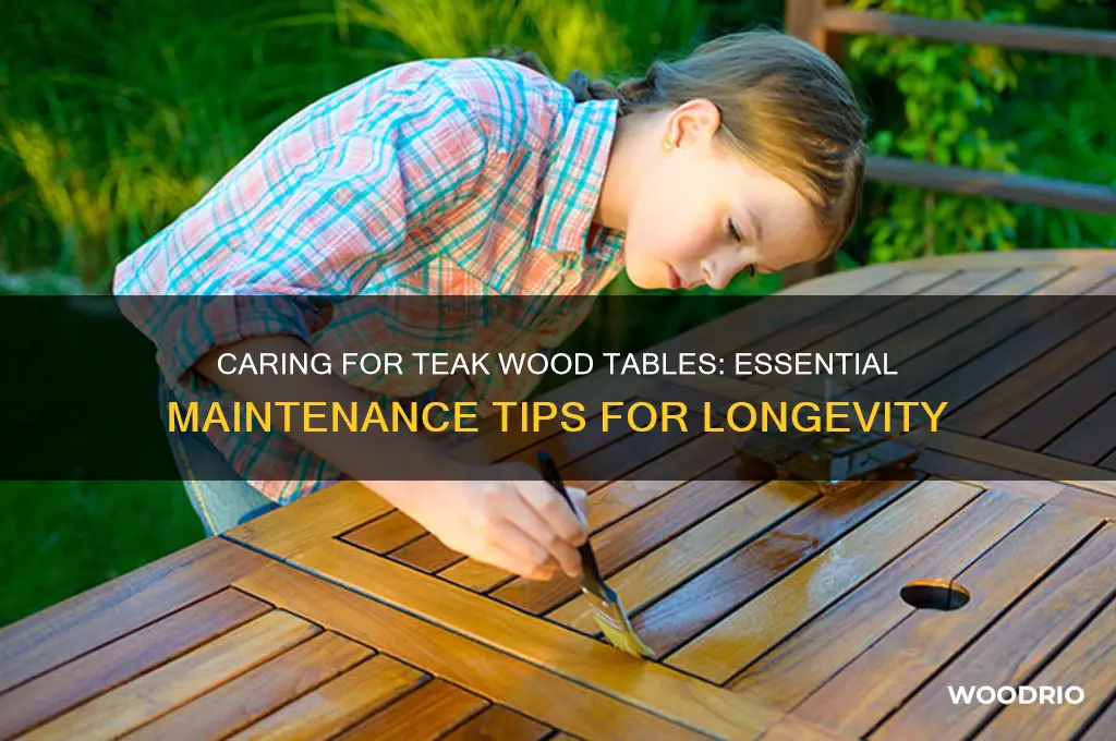 how to take care of teak wood table