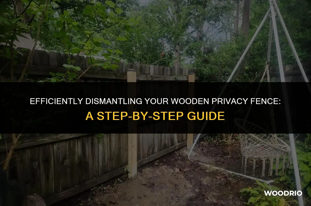 how to take down a wooden privacy fence