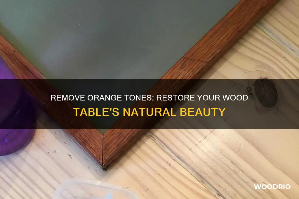 how to take orange tone out of wood table