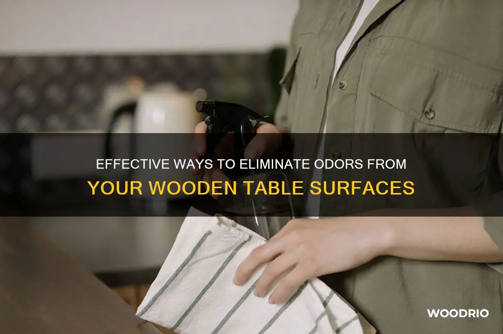 how to take the smell out of wood tables