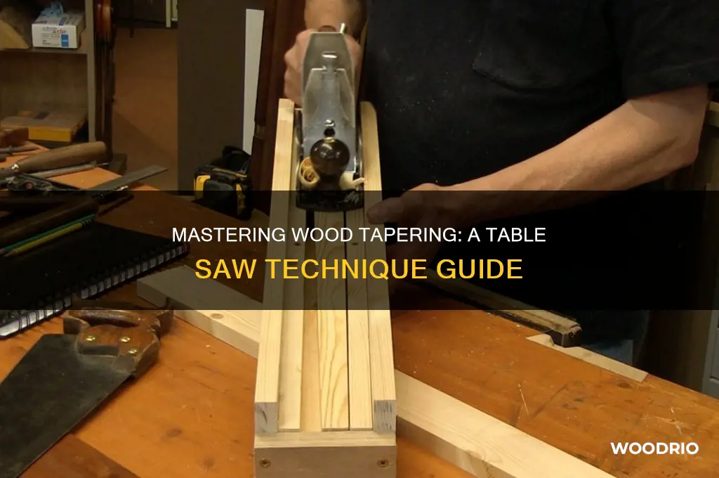 how to taper wood on a table saw