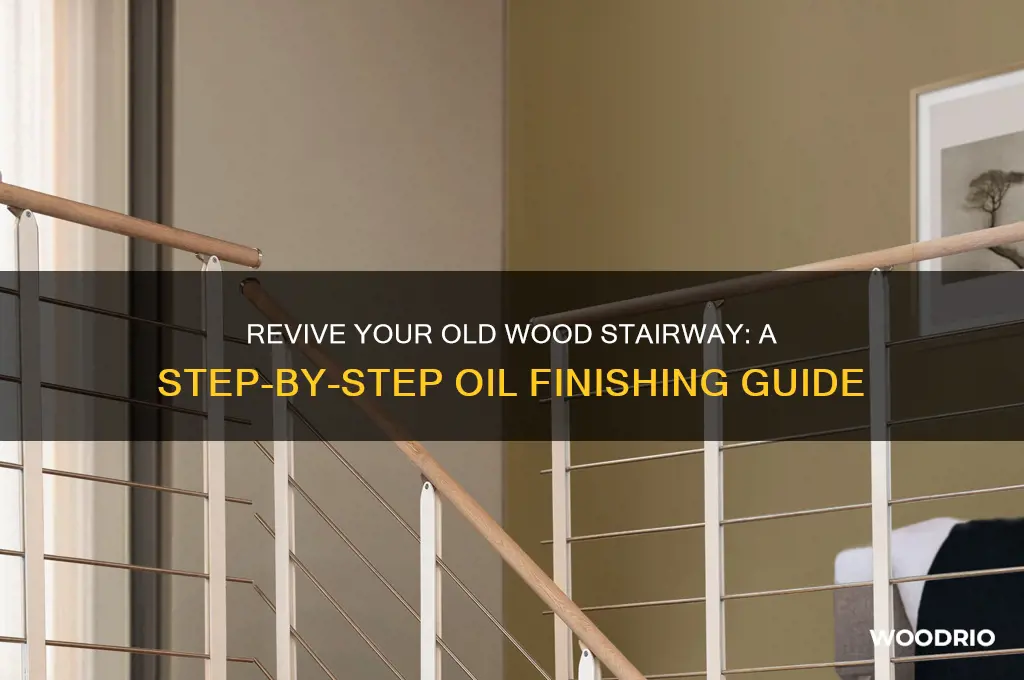 how to tefinish old wood stairway with oil