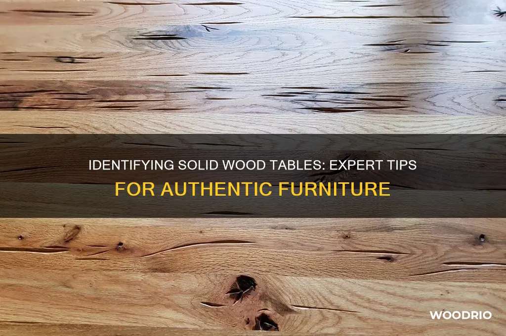 how to tell if a table is solid wood