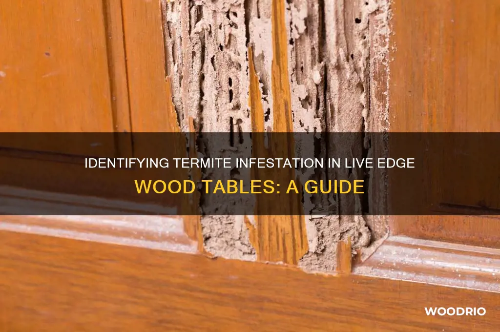how to tell if live wood tables have termites