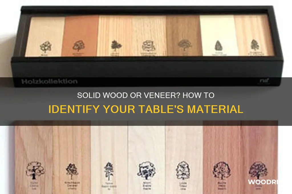 how to tell if table is solid wood or veneer