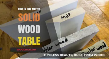 MDF vs. Solid Wood: Identifying Your Table's Material Easily
