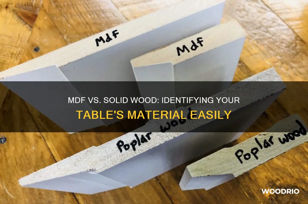 how to tell mdf or solid wood table