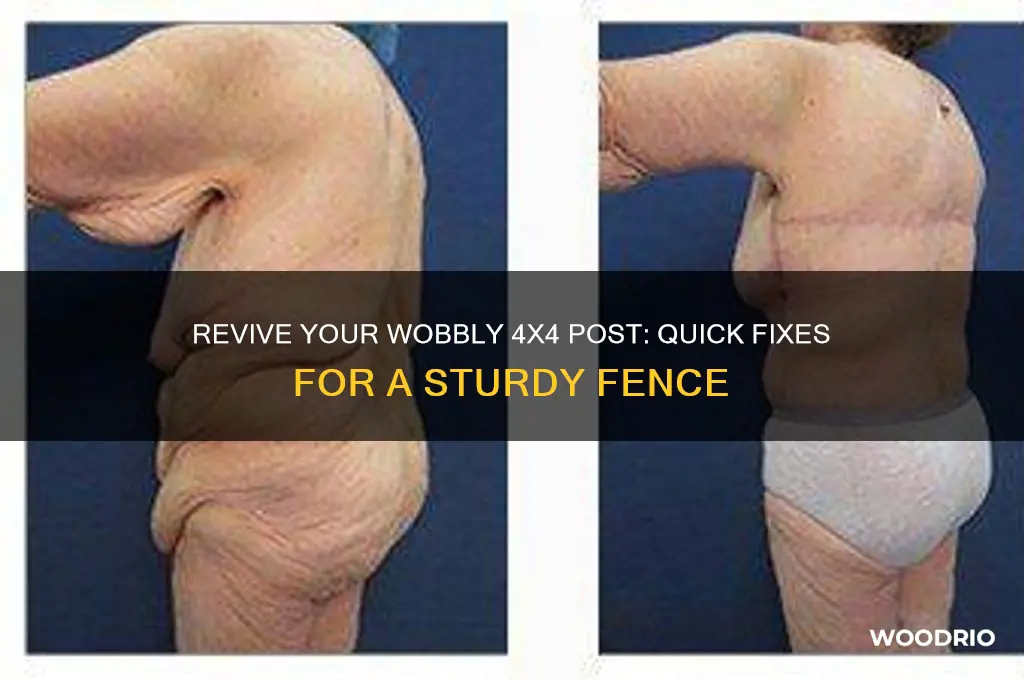 how to tighten up an old loose 4x4 wooden post