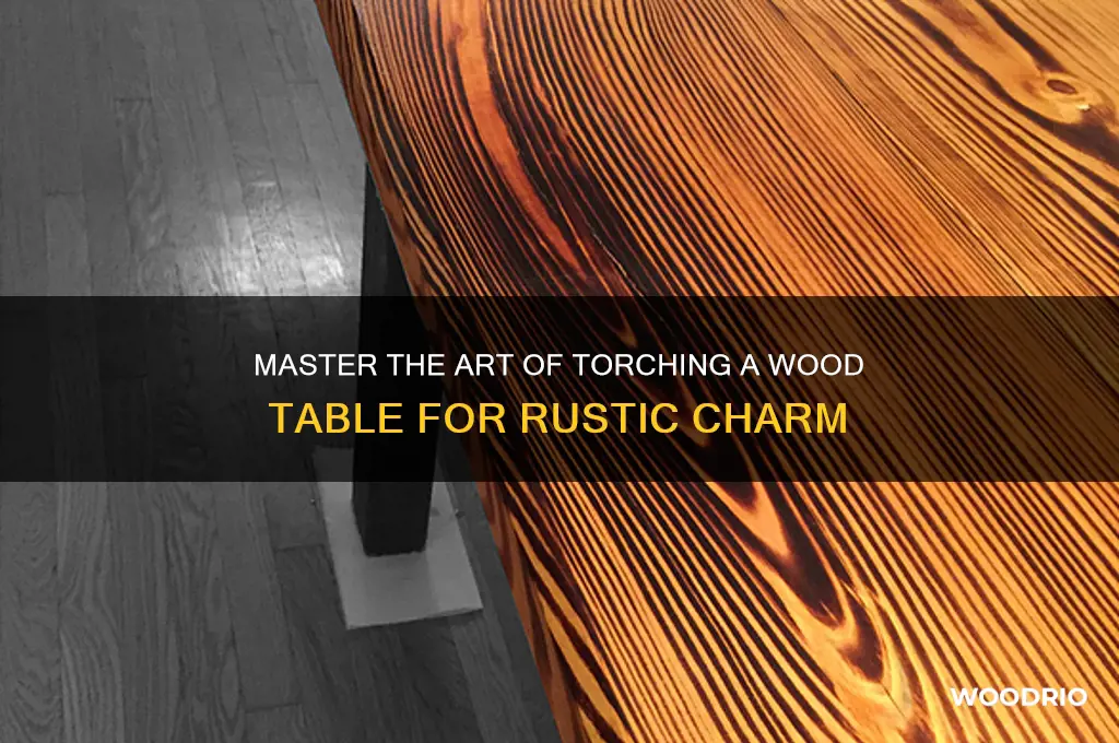 how to torch wood table