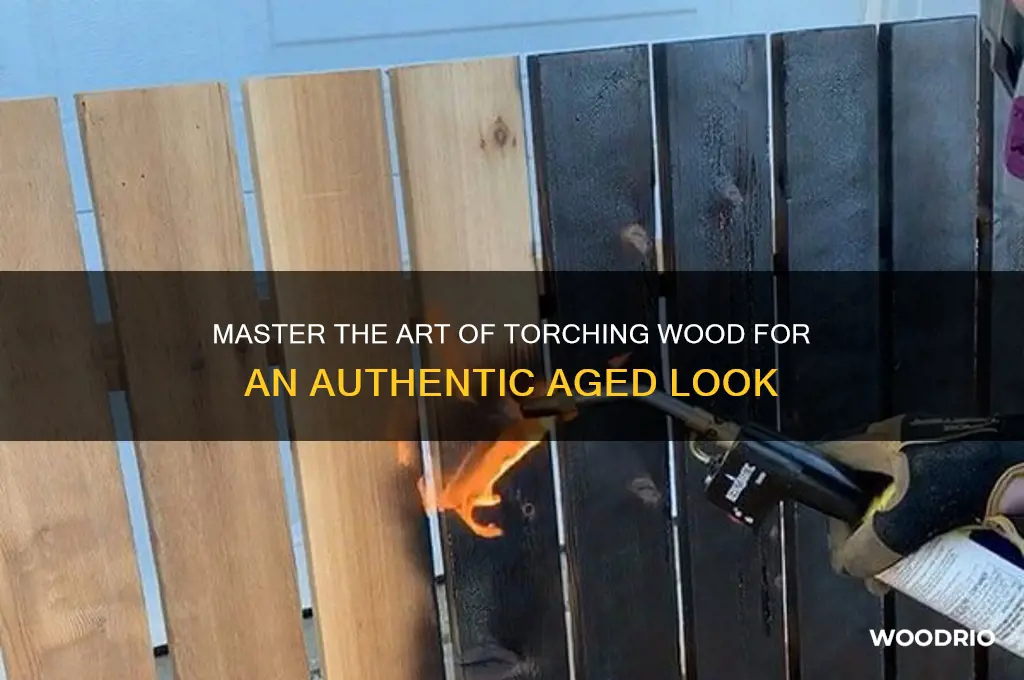 how to torch wood to make it look old