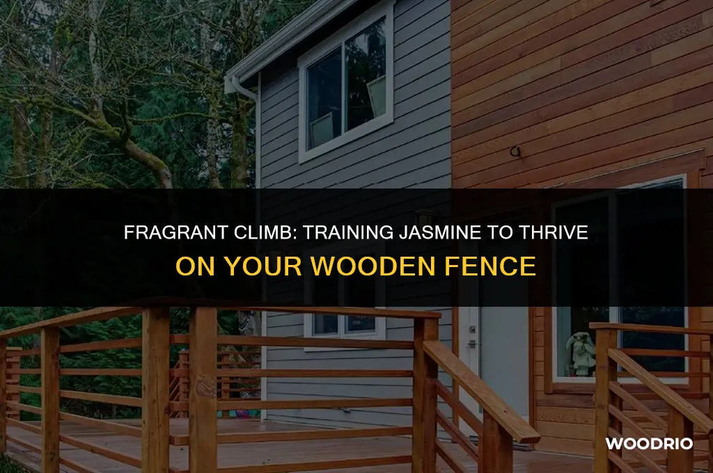 how to train jasmine on a wooden fence
