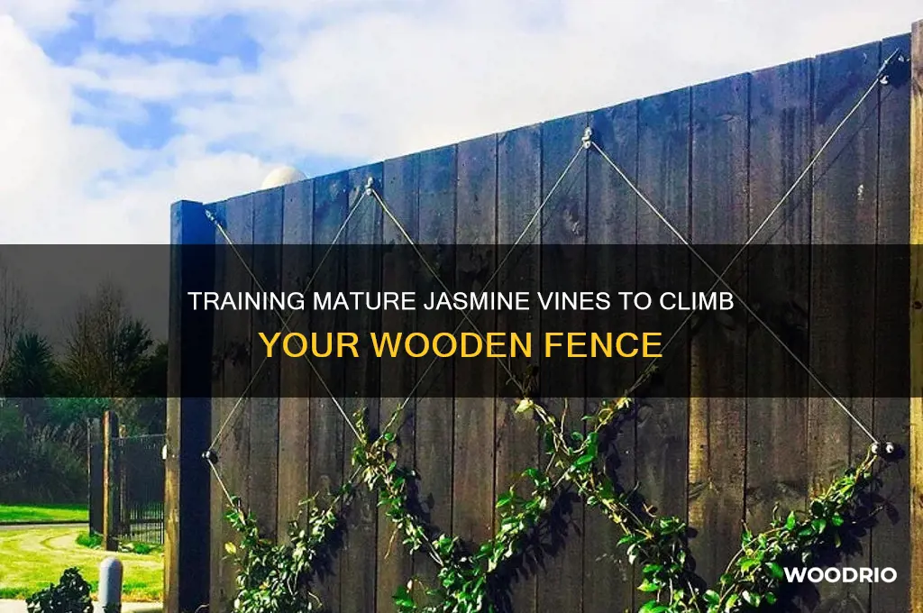 how to train old jasmine on a wooden fence
