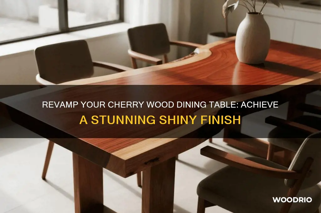 how to transform cherry wood shiny dining table