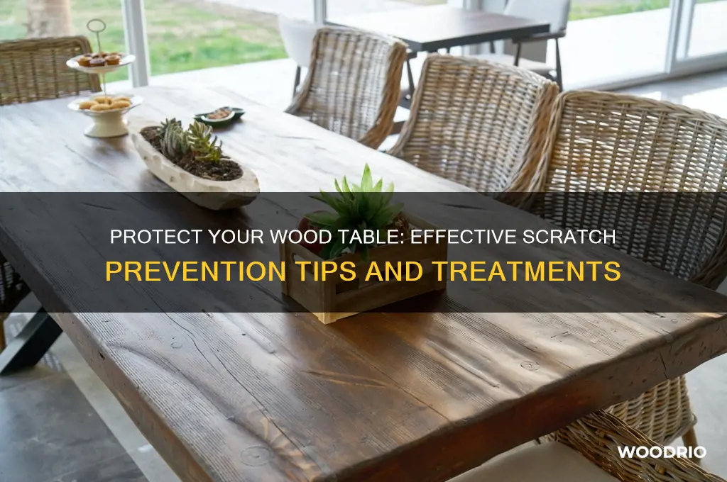 how to treat a wood table to prevent scratches