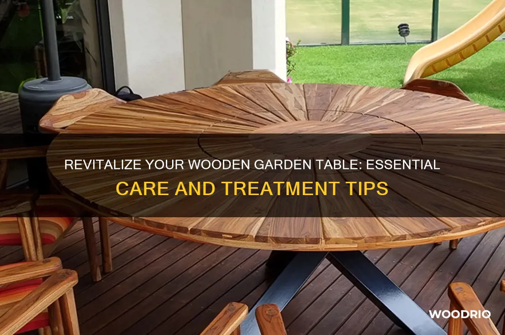 how to treat a wooden garden table