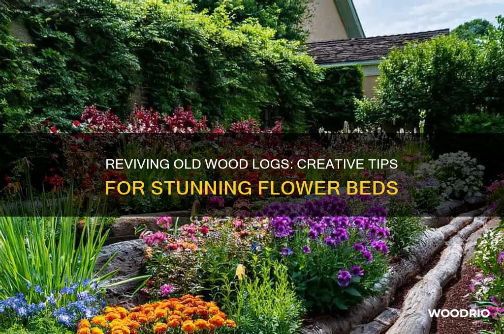 how to treat old wood log for flower bed