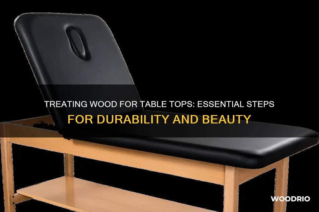 how to treat wood for table top