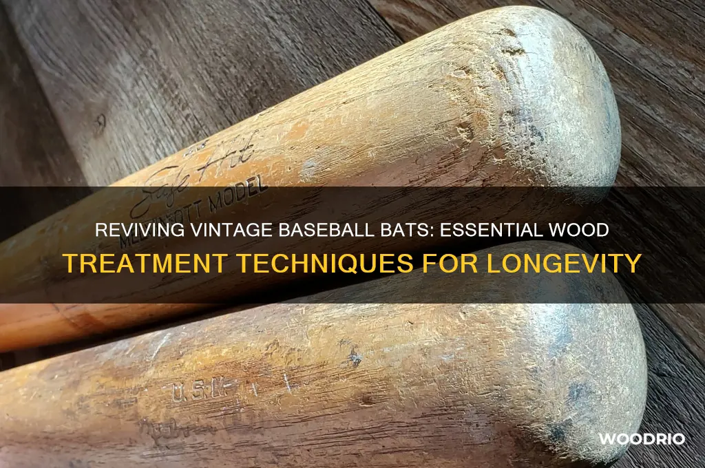 how to treat wood on an old baseball bat