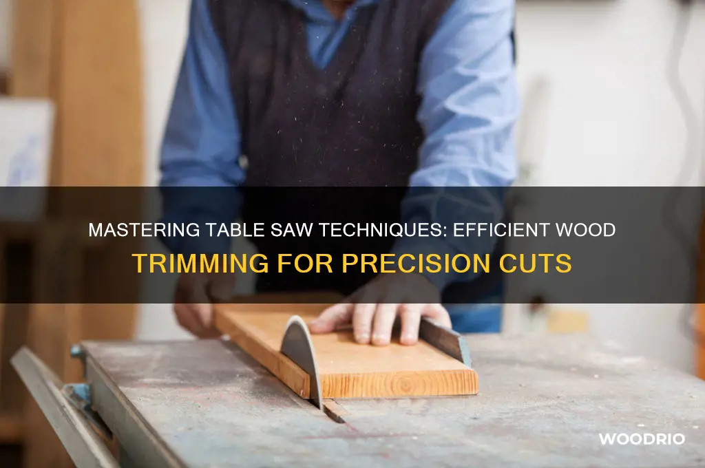 how to trim wood on a table saw