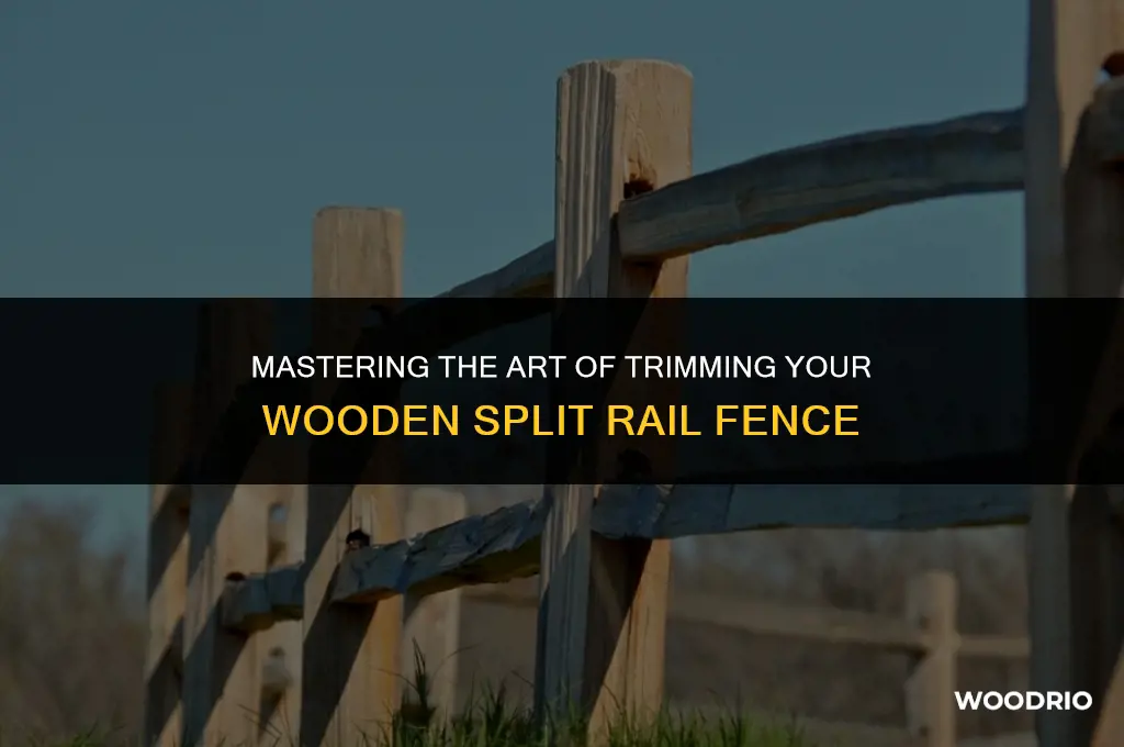 how to trim wooden split rail fence