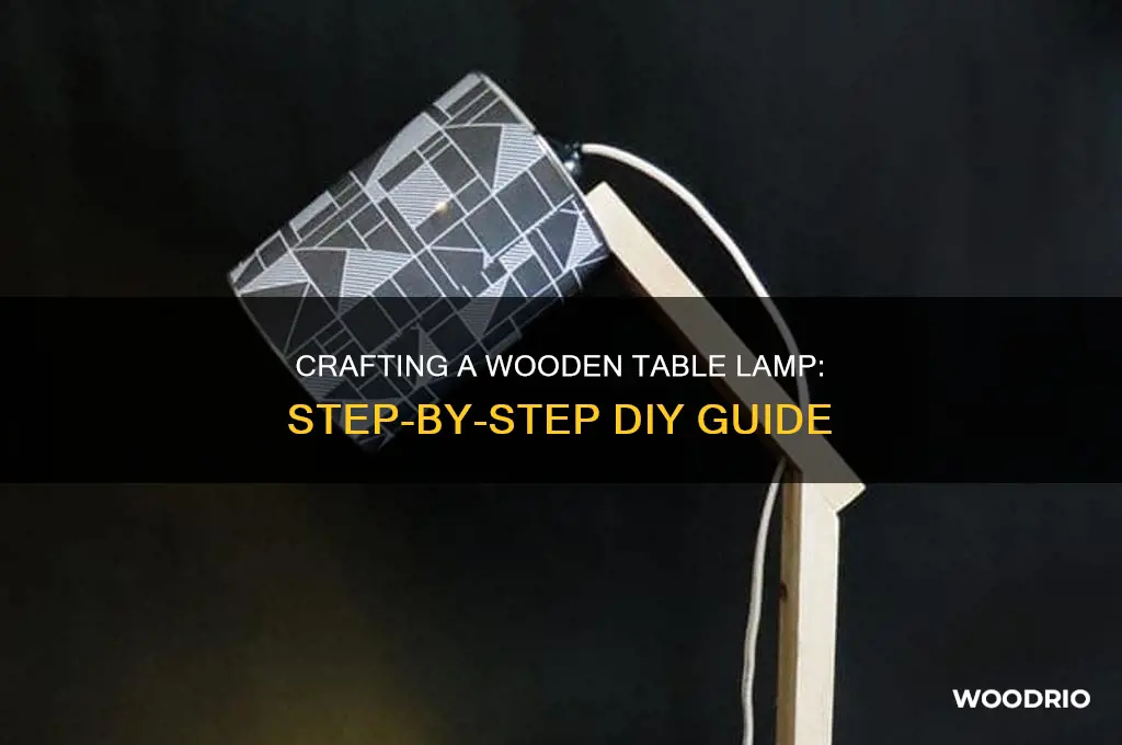 how to turn a wooden table lamp