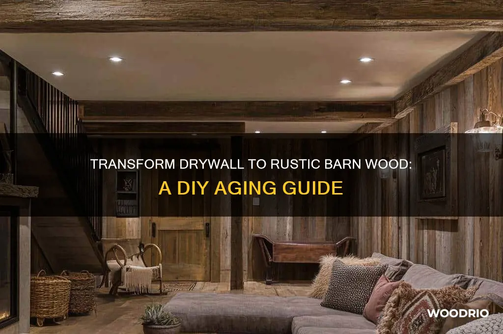 how to turn drywall walls into old looking barn wood